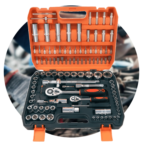 Jogo de Soquetes e Catraca Reversível